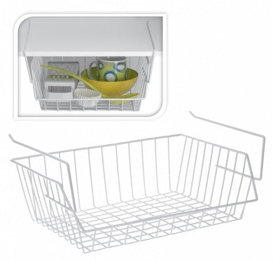 WHITE UNDER SHELF BASKET LARGE