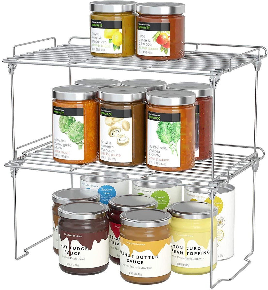 2 Tier Chrome Kitchen Rack Folding