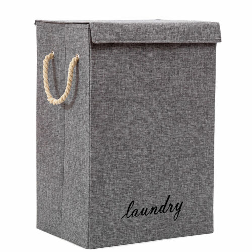 Square Laundry Basket Dark Grey