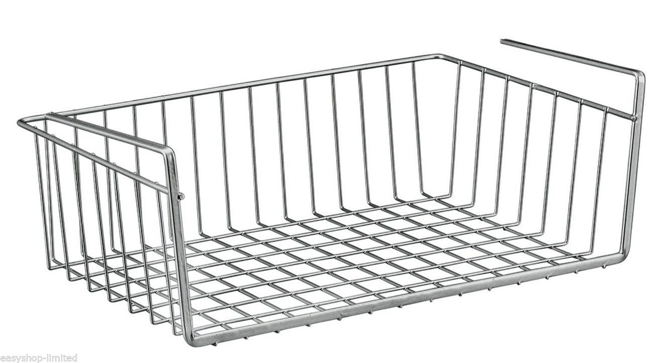 LARGE KITCHEN UNDER SHELF STORAGE BASKET RACK HOLDER KITCHEN UNDER TABLE