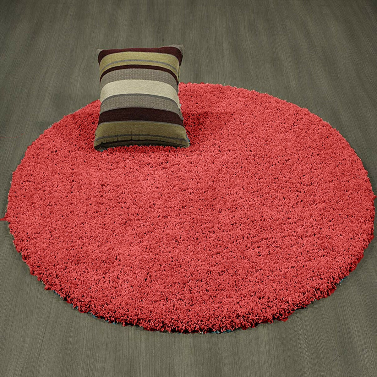 Round Shaggy Wine Red 120 *120 SI-SR3154