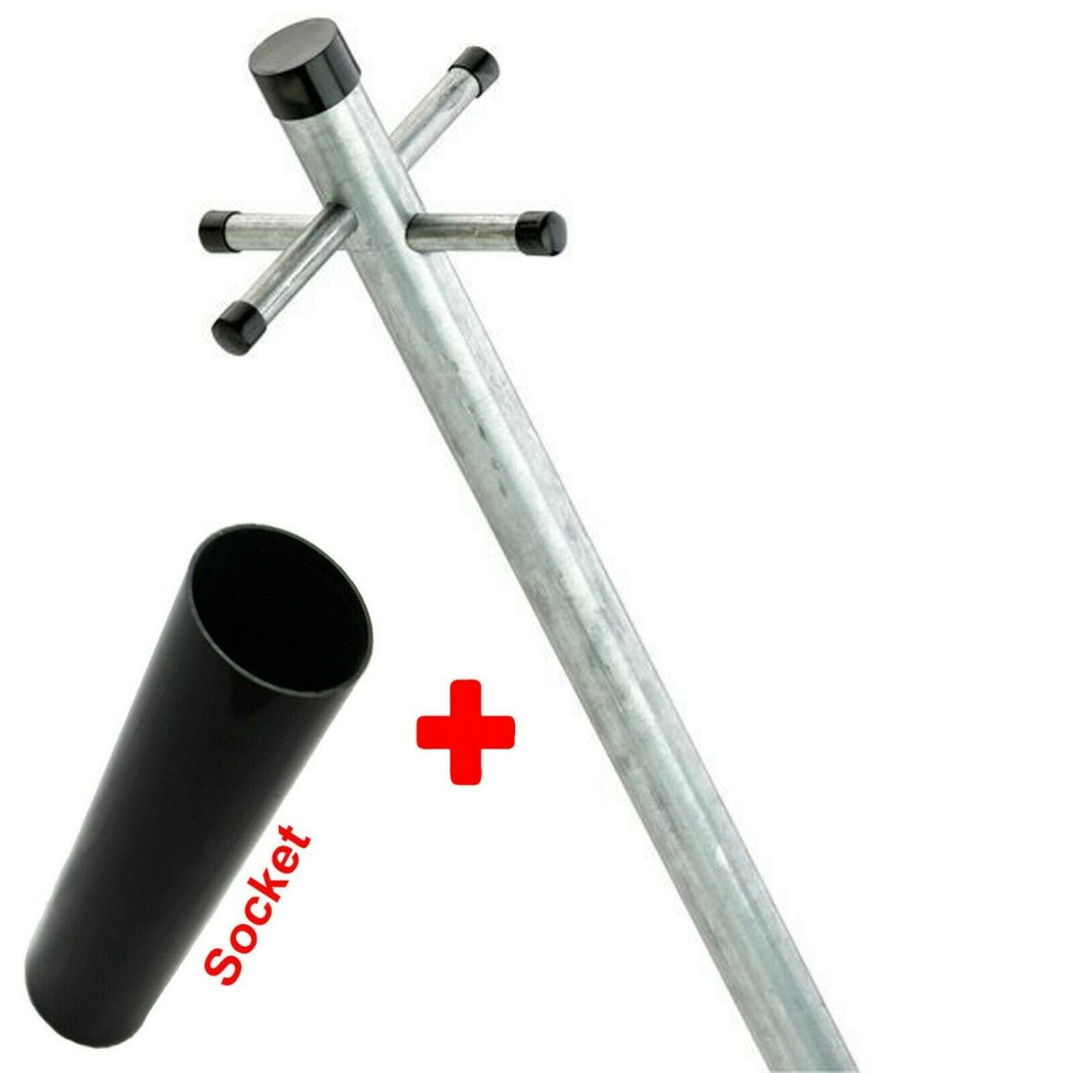 2.6m Heavy Duty Galvanized Clothes Pole
