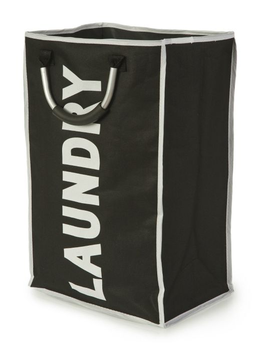 Black Single Laundry Bag with metal handles