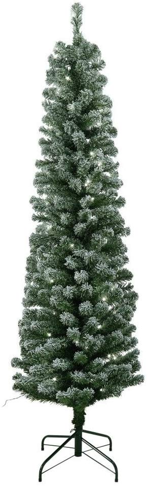 5ft Slim Frosted Pine Green Tree