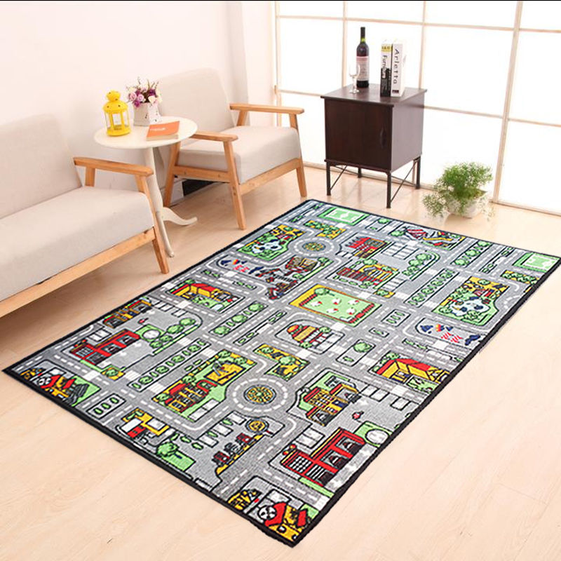 Kids Rug - City Village Road Kids Mat 100 X 165CM (SI-536)