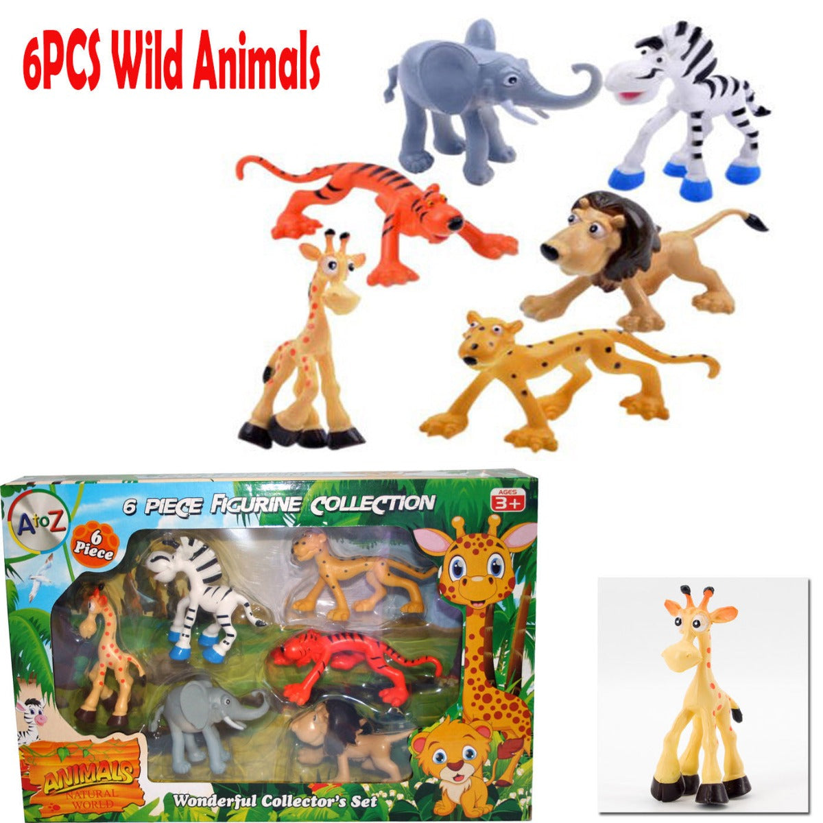 BABY WILD ANIMALS 6PCS (17707)